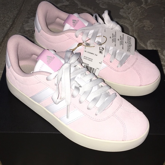Adidas Women's VL Court 3.0 Pink Sneakers - Picture 2 of 3